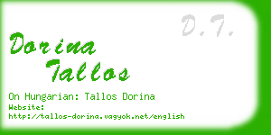 dorina tallos business card